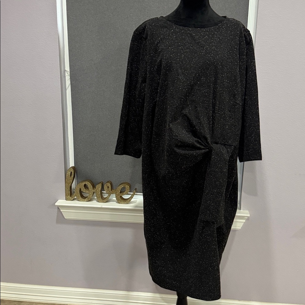 Liz Claiborne Black Dress with Subtle Sparkle